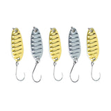 Maxbell 5Pcs Fishing Spoons Lures Swimbait Bass Baits for Saltwater Trout Freshwater