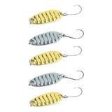 Maxbell 5Pcs Fishing Spoons Lures Swimbait Bass Baits for Saltwater Trout Freshwater