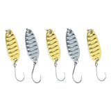 Maxbell 5Pcs Fishing Spoons Lures Swimbait Bass Baits for Saltwater Trout Freshwater