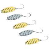 Maxbell 5Pcs Fishing Spoons Lures Swimbait Bass Baits for Saltwater Trout Freshwater