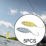 Maxbell 5Pcs Fishing Spoons Lures Swimbait Bass Baits for Saltwater Trout Freshwater
