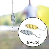Maxbell 5Pcs Fishing Spoons Lures Swimbait Bass Baits for Saltwater Trout Freshwater