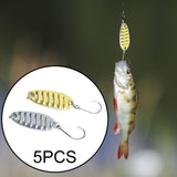 Maxbell 5Pcs Fishing Spoons Lures Swimbait Bass Baits for Saltwater Trout Freshwater