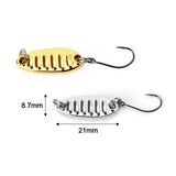 Maxbell 5Pcs Fishing Spoons Lures Swimbait Bass Baits for Saltwater Trout Freshwater
