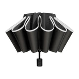 Maxbell Folding Umbrella Windproof Lightweight Personal Umbrellas Sun Rain Umbrellas Black