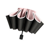 Maxbell Folding Umbrella Windproof Lightweight Personal Umbrellas Sun Rain Umbrellas Pink