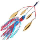 Maxbell 5Pcs Fishing Lures Spinnerbait Metal Fishing Tackle for Crappie Bass Walleye