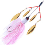 Maxbell 5Pcs Fishing Lures Spinnerbait Metal Fishing Tackle for Crappie Bass Walleye