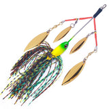 Maxbell 5Pcs Fishing Lures Spinnerbait Metal Fishing Tackle for Crappie Bass Walleye