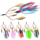 Maxbell 5Pcs Fishing Lures Spinnerbait Metal Fishing Tackle for Crappie Bass Walleye