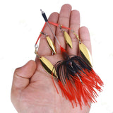 Maxbell 5Pcs Fishing Lures Spinnerbait Metal Fishing Tackle for Crappie Bass Walleye