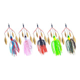 Maxbell 5Pcs Fishing Lures Spinnerbait Metal Fishing Tackle for Crappie Bass Walleye