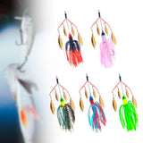 Maxbell 5Pcs Fishing Lures Spinnerbait Metal Fishing Tackle for Crappie Bass Walleye
