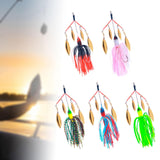 Maxbell 5Pcs Fishing Lures Spinnerbait Metal Fishing Tackle for Crappie Bass Walleye