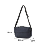 Maxbell Shoulder Bag Large Capacity Nylon Lightweight Pouch for Everyday Work Dark Blue