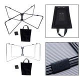 Maxbell Foldable Cooling Stand Sturdy Foldable Stand Rack for Luggage Travel Camping Black