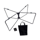 Maxbell Foldable Cooling Stand Sturdy Foldable Stand Rack for Luggage Travel Camping Black