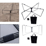 Maxbell Foldable Cooling Stand Sturdy Foldable Stand Rack for Luggage Travel Camping Black