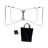 Maxbell Foldable Cooling Stand Sturdy Foldable Stand Rack for Luggage Travel Camping Silver