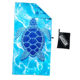 Maxbell Turtle Printed Beach Towel Stylish Bath Towel for Outdoor Travel Summer