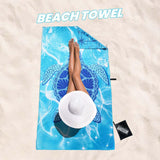 Maxbell Turtle Printed Beach Towel Stylish Bath Towel for Outdoor Travel Summer