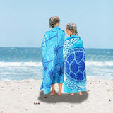 Maxbell Turtle Printed Beach Towel Stylish Bath Towel for Outdoor Travel Summer