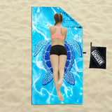 Maxbell Turtle Printed Beach Towel Stylish Bath Towel for Outdoor Travel Summer