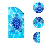 Maxbell Turtle Printed Beach Towel Stylish Bath Towel for Outdoor Travel Summer