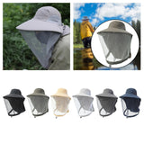 Maxbell Beekeeping Netting Hat Beekeeper Hat with Mesh for Hiking Outdoor Activities Black