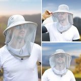 Maxbell Beekeeping Netting Hat Beekeeper Hat with Mesh for Hiking Outdoor Activities Black