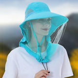 Maxbell Beekeeping Netting Hat Beekeeper Hat with Mesh for Hiking Outdoor Activities Black