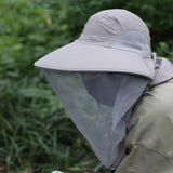 Maxbell Beekeeping Netting Hat Beekeeper Hat with Mesh for Hiking Outdoor Activities Black