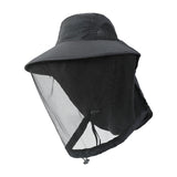 Maxbell Beekeeping Netting Hat Beekeeper Hat with Mesh for Hiking Outdoor Activities Black