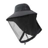 Maxbell Beekeeping Netting Hat Beekeeper Hat with Mesh for Hiking Outdoor Activities Black