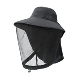 Maxbell Beekeeping Netting Hat Beekeeper Hat with Mesh for Hiking Outdoor Activities Black