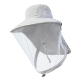 Maxbell Beekeeping Netting Hat Beekeeper Hat with Mesh for Hiking Outdoor Activities Light Gray