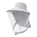 Maxbell Beekeeping Netting Hat Beekeeper Hat with Mesh for Hiking Outdoor Activities Light Gray