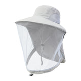 Maxbell Beekeeping Netting Hat Beekeeper Hat with Mesh for Hiking Outdoor Activities Light Gray