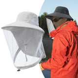 Maxbell Beekeeping Netting Hat Beekeeper Hat with Mesh for Hiking Outdoor Activities Light Gray