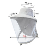 Maxbell Beekeeping Netting Hat Beekeeper Hat with Mesh for Hiking Outdoor Activities Light Gray