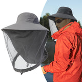 Maxbell Beekeeping Netting Hat Beekeeper Hat with Mesh for Hiking Outdoor Activities Dark Gray