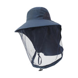 Maxbell Beekeeping Netting Hat Beekeeper Hat with Mesh for Hiking Outdoor Activities Navy blue