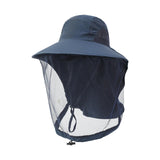 Maxbell Beekeeping Netting Hat Beekeeper Hat with Mesh for Hiking Outdoor Activities Navy blue