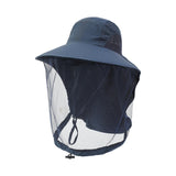 Maxbell Beekeeping Netting Hat Beekeeper Hat with Mesh for Hiking Outdoor Activities Navy blue