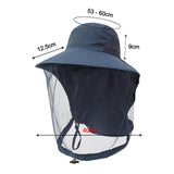 Maxbell Beekeeping Netting Hat Beekeeper Hat with Mesh for Hiking Outdoor Activities Navy blue