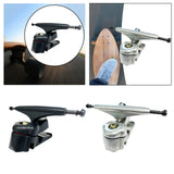 Maxbell Maxbell Skateboard Trucks Aluminium Alloy Sturdy Pad for Longboard Skateboard Lovers Black