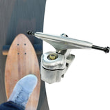 Maxbell Skateboard Trucks Aluminium Alloy Sturdy Pad for Longboard Skateboard Lovers Silver