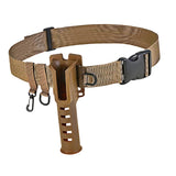 Maxbell Fishing Rod Holder Adjustable Wading Belt for Fishing Pole Casting Saltwater Khaki