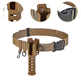 Maxbell Fishing Rod Holder Adjustable Wading Belt for Fishing Pole Casting Saltwater Khaki