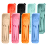 Maxbell Camping Slice Spoon Fork Set Camping Cutlery Set for Restaurant Hiking Hotel Beige